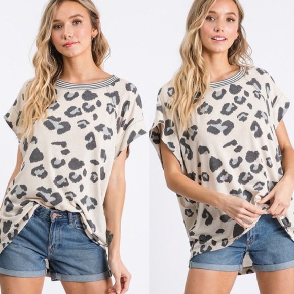 CY Fashion Tops - 1 LEFT! Sz S Leopard Print Top